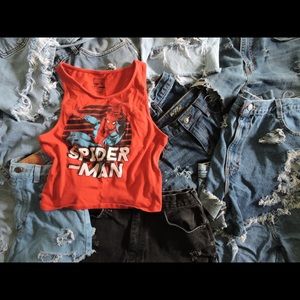 Marvel Comics Spider-Man Crop Tank